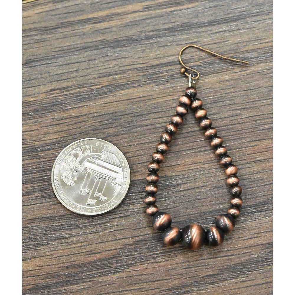 Women's Isac 2" Copper Western Bead Earrings 721361