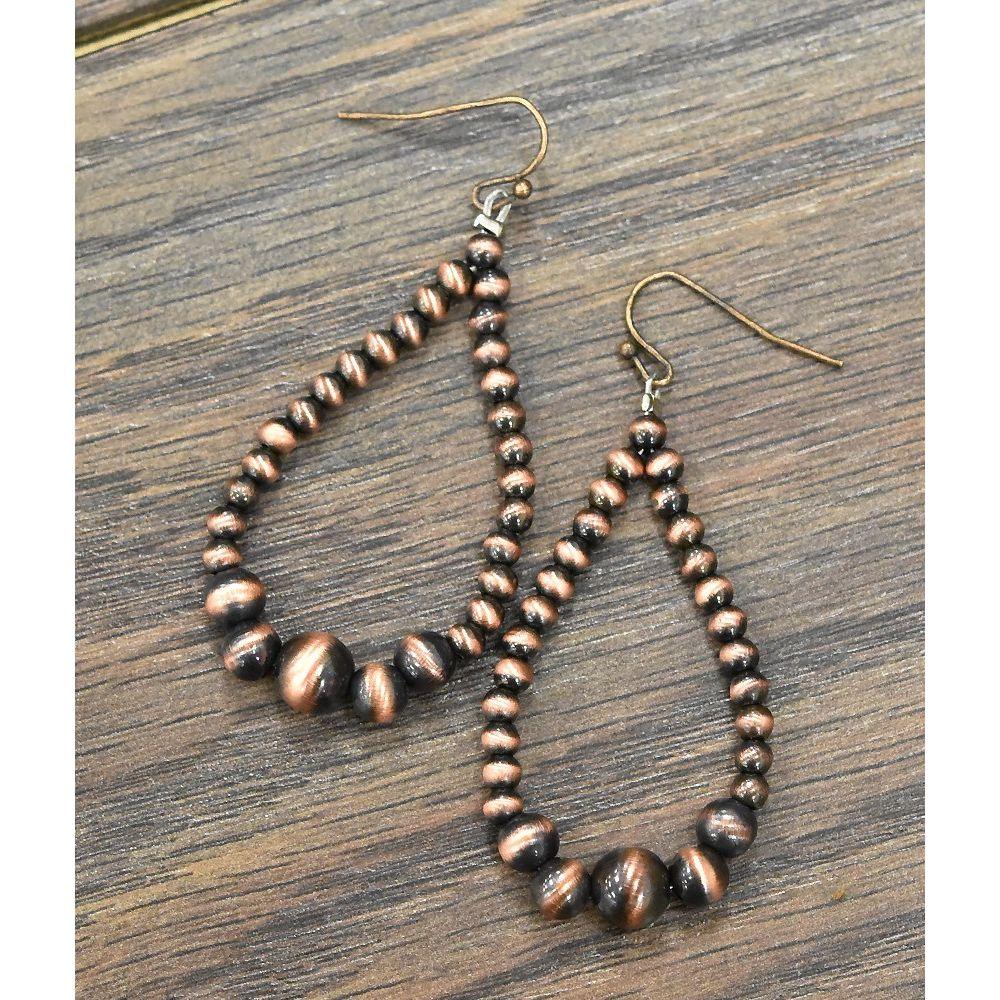 Women's Isac 2" Copper Western Bead Earrings 721361