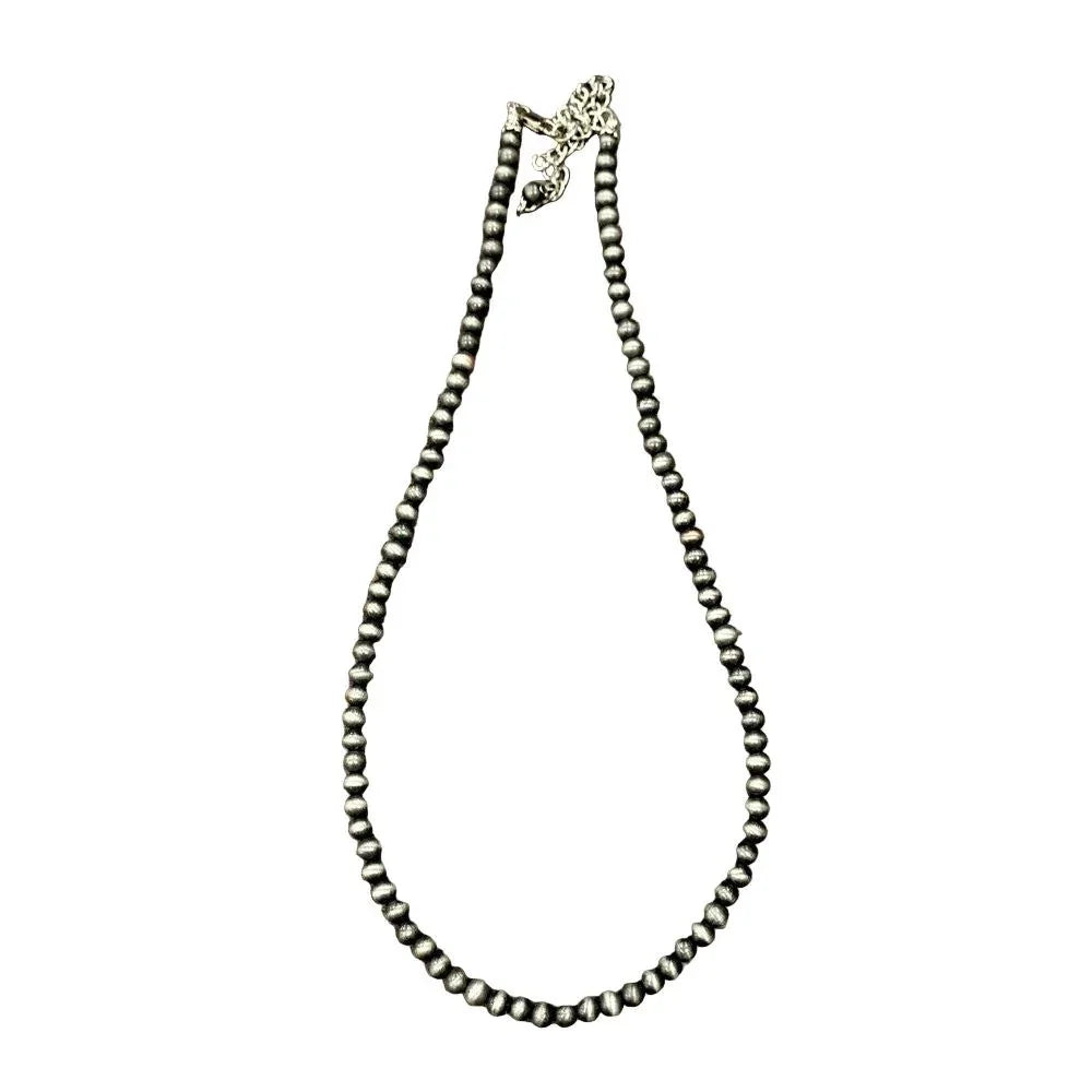 Women's Isac 20" Long 6mm Navajo Bead Necklace