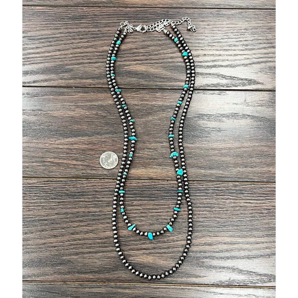 Women's Isac 30" Handmade Polish Navajo Turquoise Necklace 738052