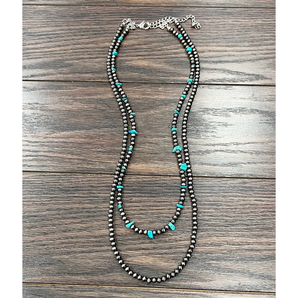 Women's Isac 30" Handmade Polish Navajo Turquoise Necklace 738052