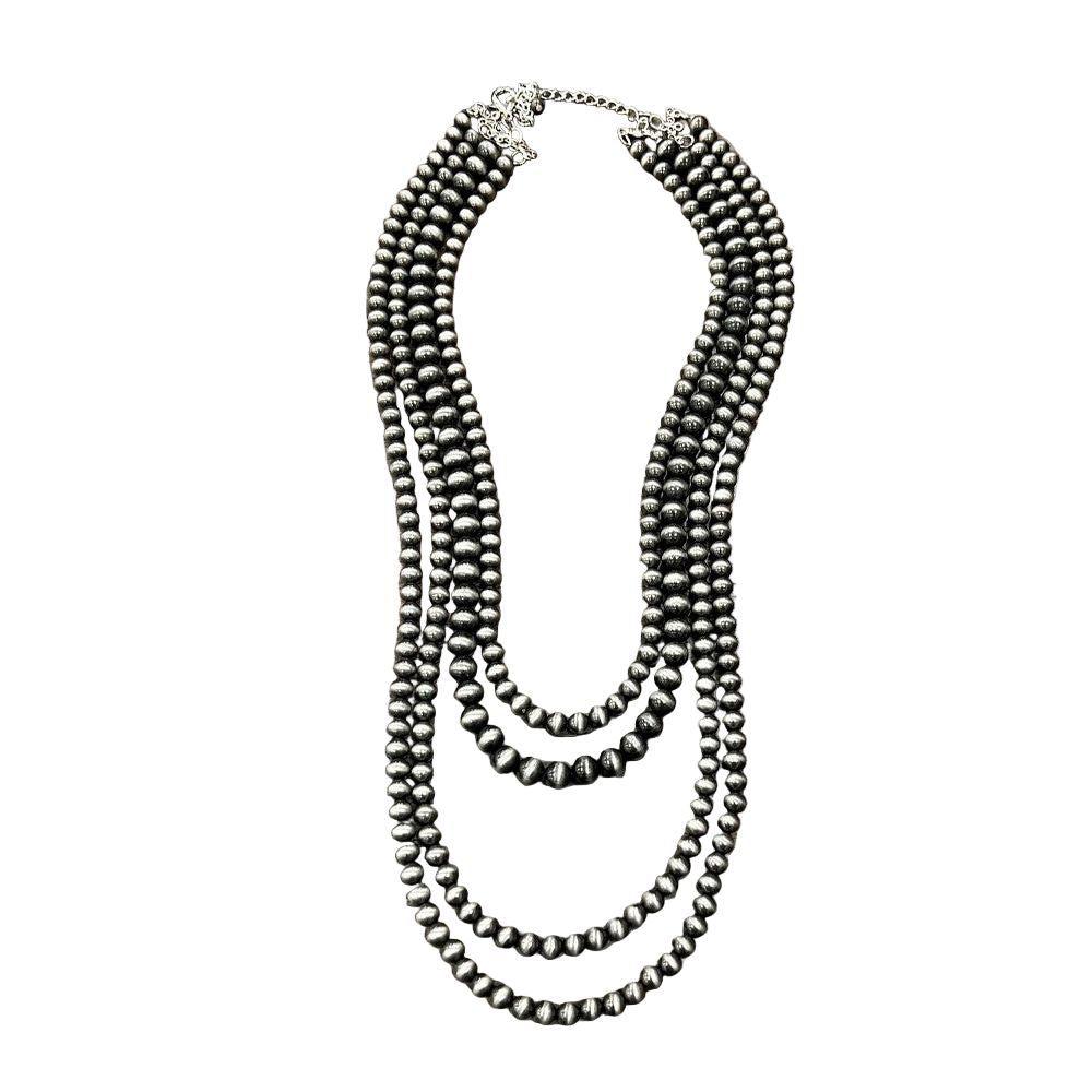 Women's Isac 32" Long Handmade Navajo Bead Necklace