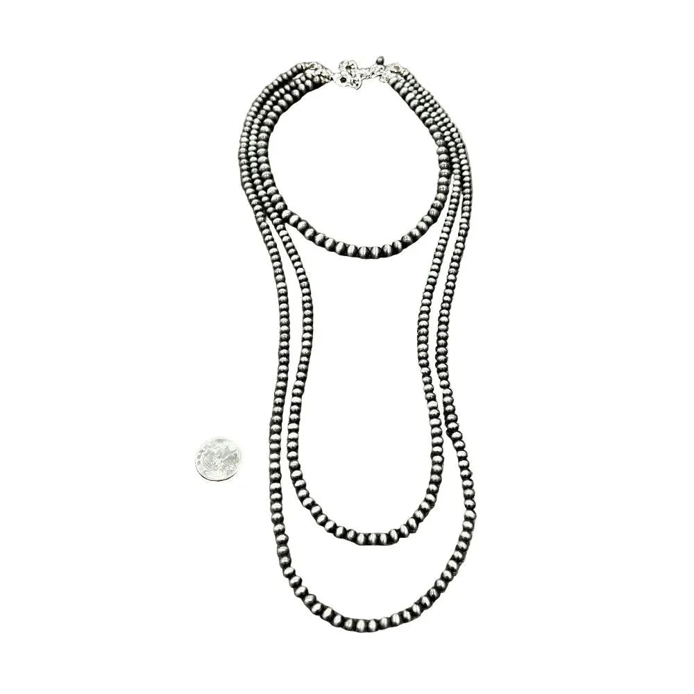 Women's Isac 34" Extra-Long Handmade Navajo Bead Necklace