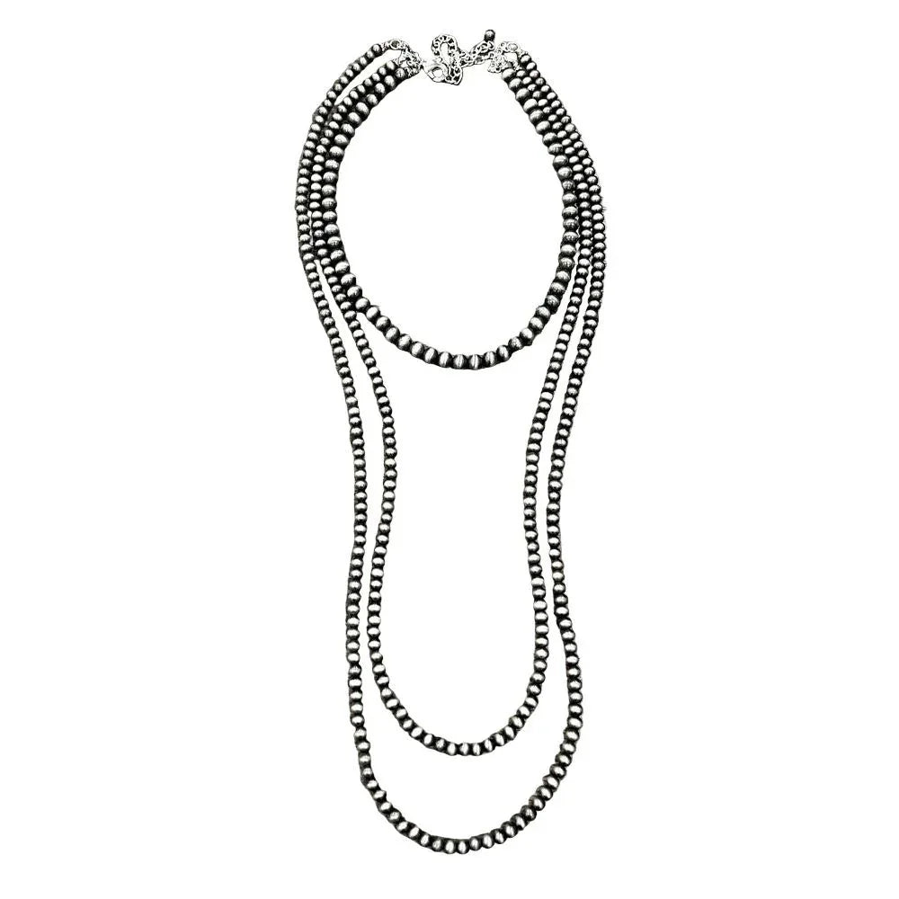 Women's Isac 34" Extra-Long Handmade Navajo Bead Necklace