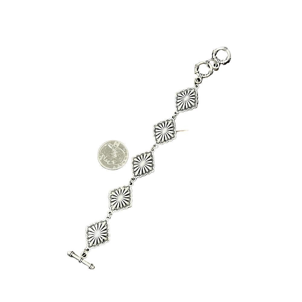 Women's Isac Brass Concho Adjustable Bracelet