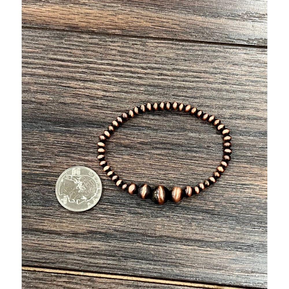 Women's Isac Copper Western Bead Stretch Bracelet 711568-1