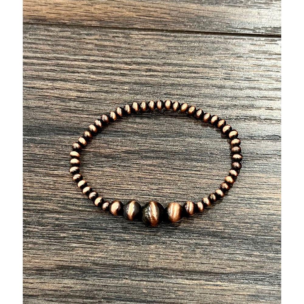Women's Isac Copper Western Bead Stretch Bracelet 711568-1