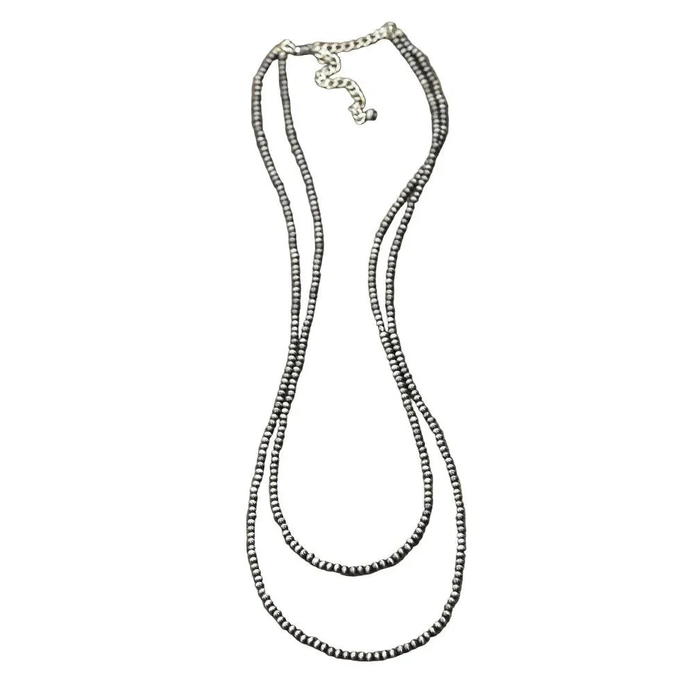 Women's Isac Handmade 2-strand Navajo Bead Necklace