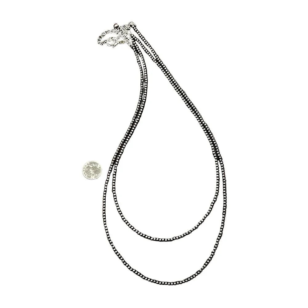Women's Isac Handmade 2-Strand Polish Navajo Bead Necklace