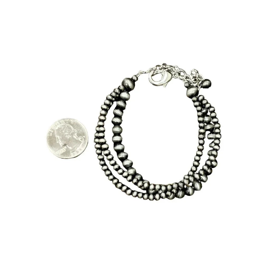 Women's Isac Handmade Navajo Bead Adjustable Bracelet