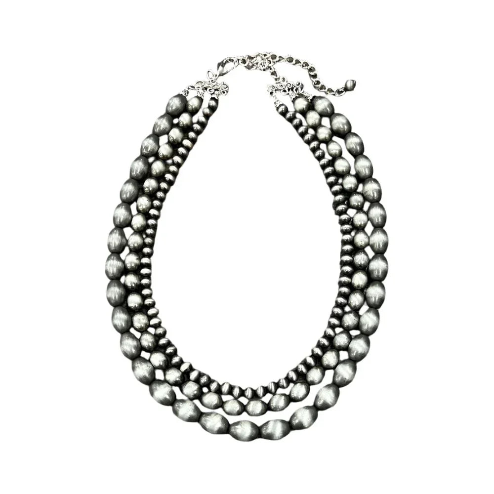Women's Isac Handmade Oval, Round Navajo Bead Necklace 739055 - Crazy House Western Wear
