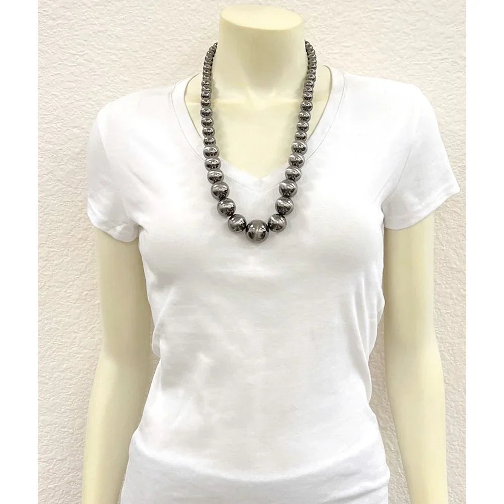 Women's Isac Handmade Very-big Graduated Polish Navajo Necklace