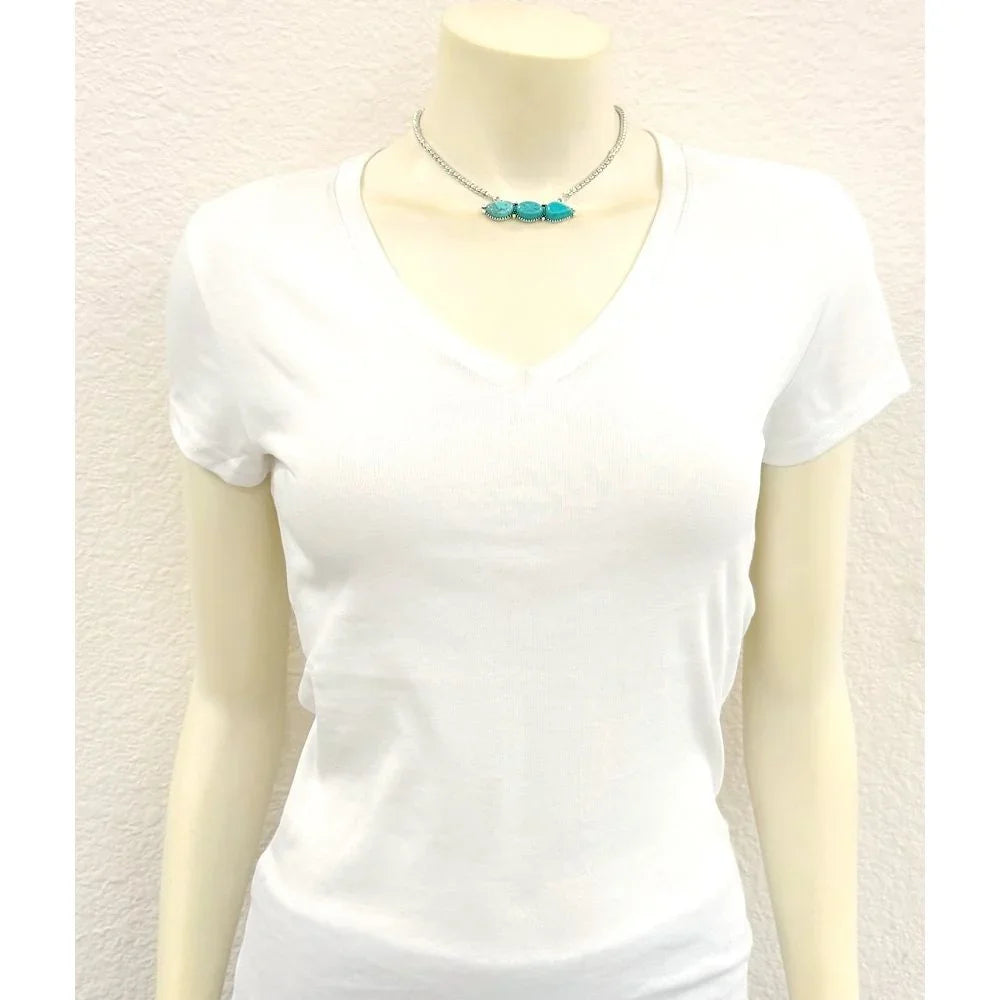 Women's Isac Silver and Turquoise Necklace 739775