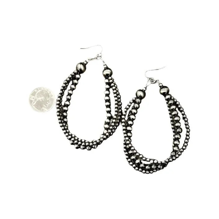 Women's Isac Trading Handmade Polish Navajo Bead Earrings 725487 - Crazy House Western Wear