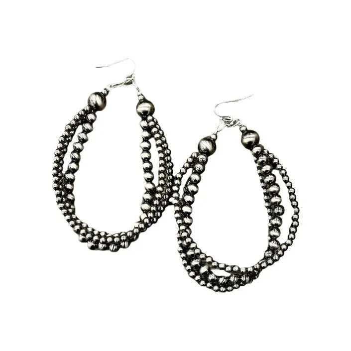 Women's Isac Trading Handmade Polish Navajo Bead Earrings 725487 - Crazy House Western Wear