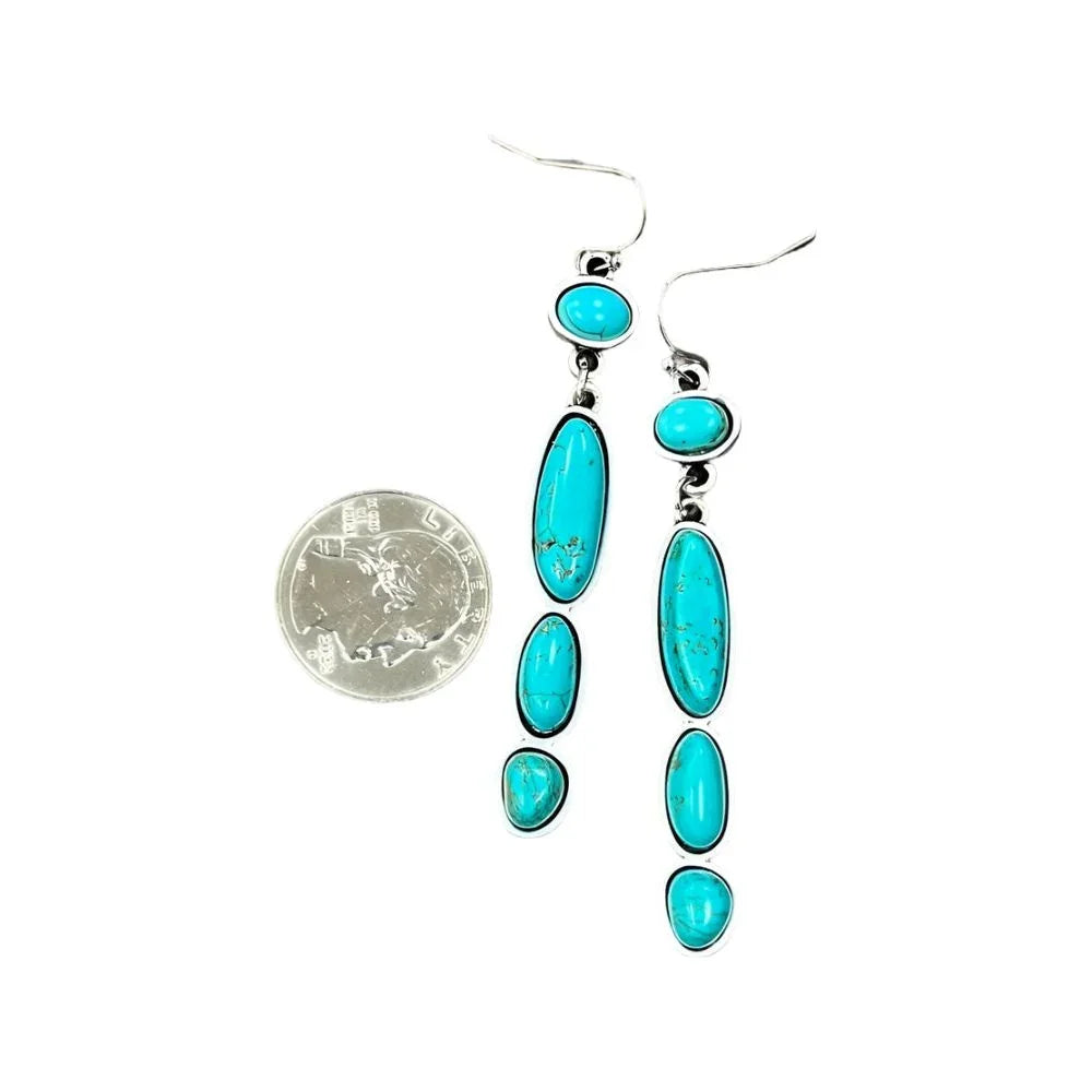 Women's Isac Turquoise Earrings 724770 - Crazy House Western Wear