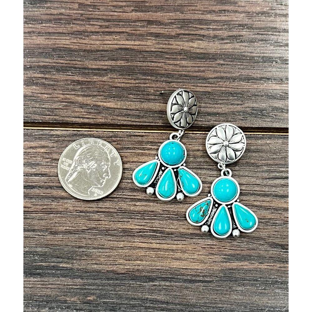 Women's Isac Turquoise Post Earrings 726481