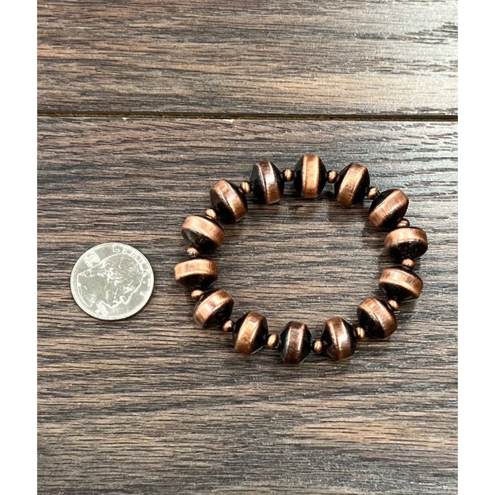 Women's Isac Western Copper-tone Bead Stretch Bracelet 711382-1