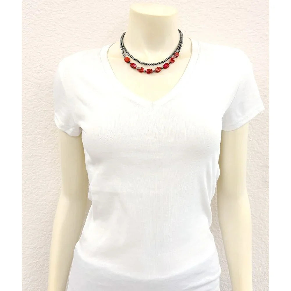 Women's Isac Western Gemstone Strand Necklace 739722