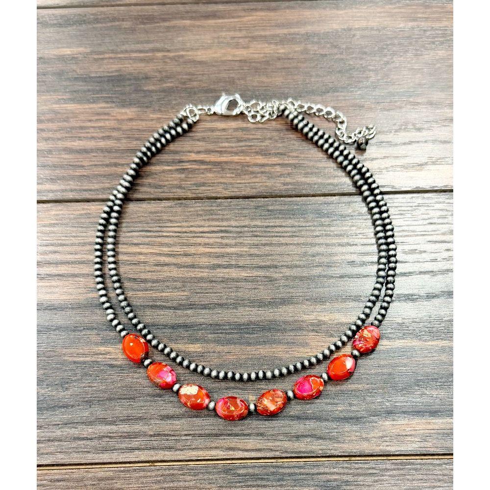 Women's Isac Western Gemstone Strand Necklace 739722