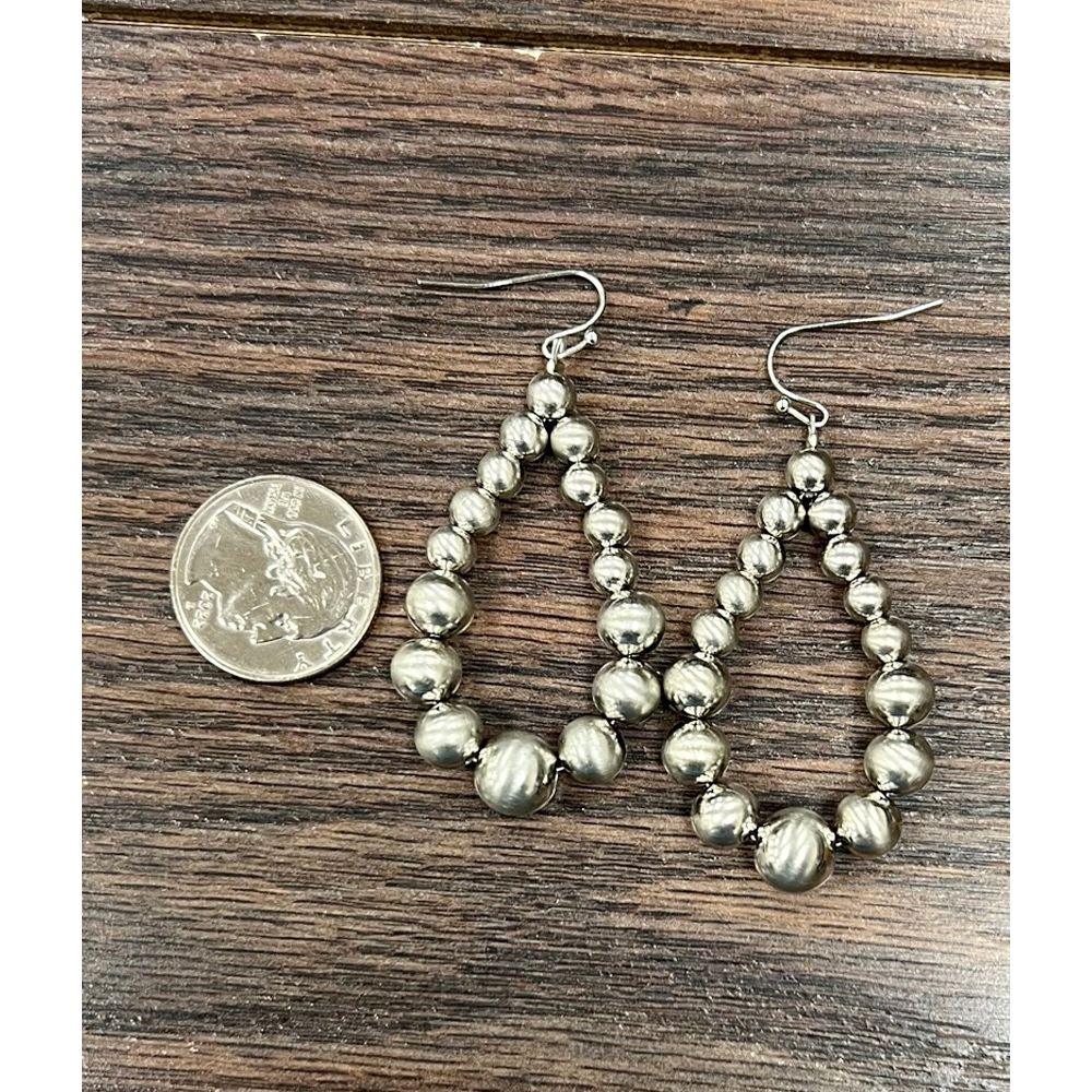 Women's Isac Western Silver-Tone Bead Earrings 725369