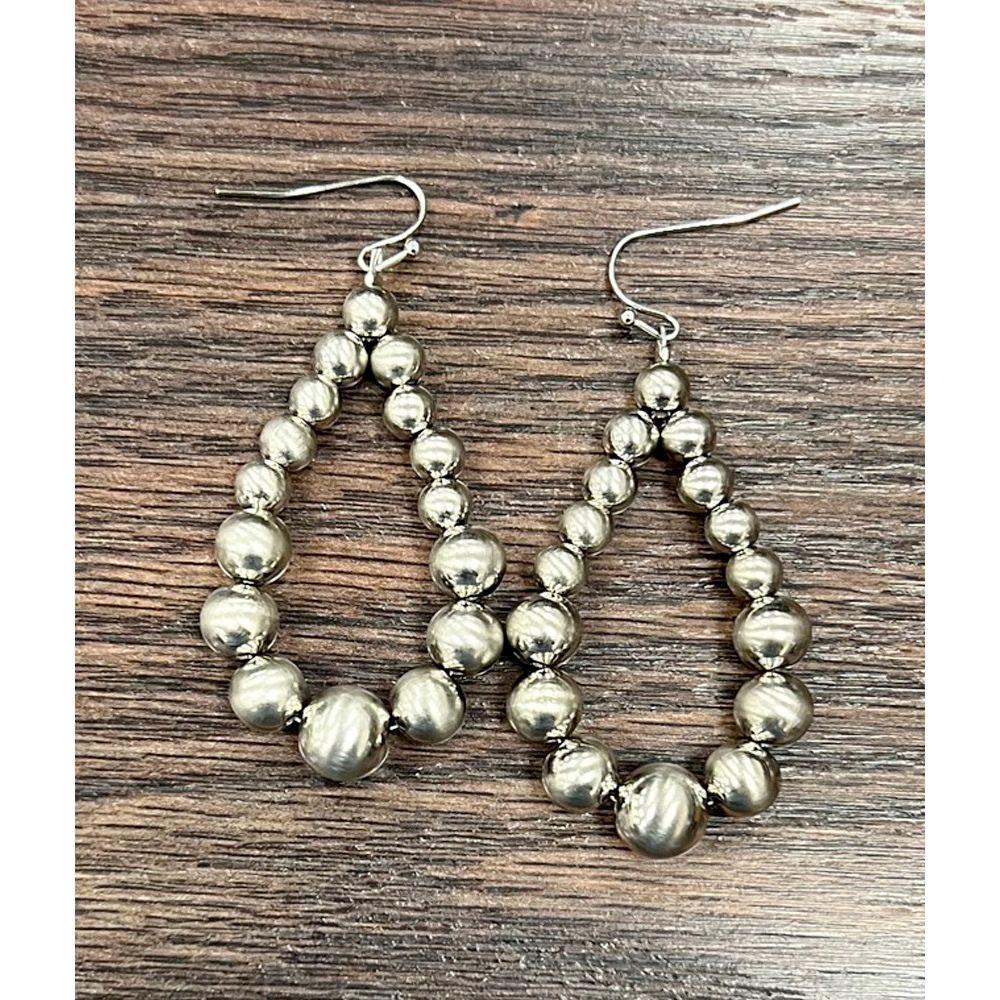 Women's Isac Western Silver-Tone Bead Earrings 725369