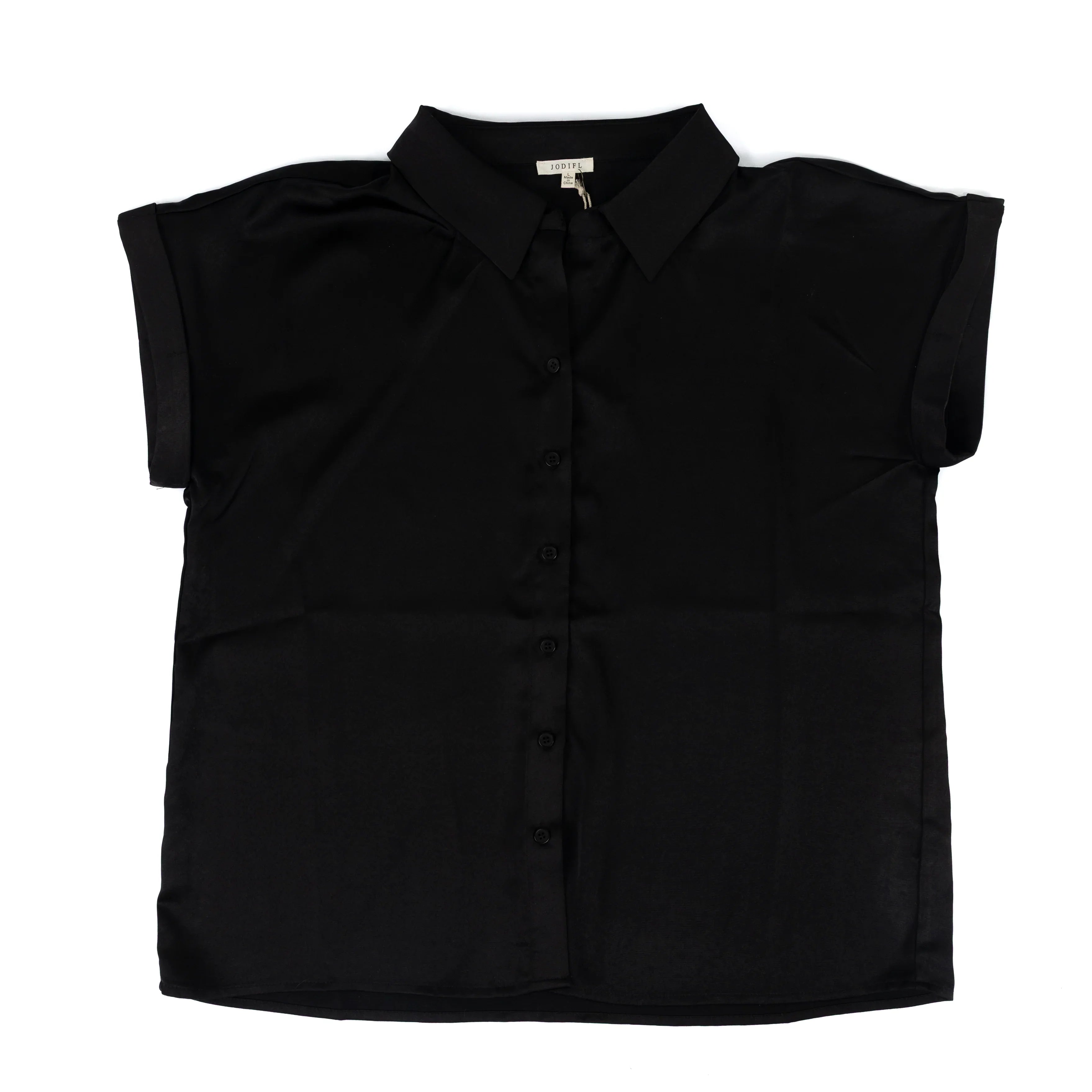 Women's Jodifl Short Sleeve Polyester Button Down Blouse B50971