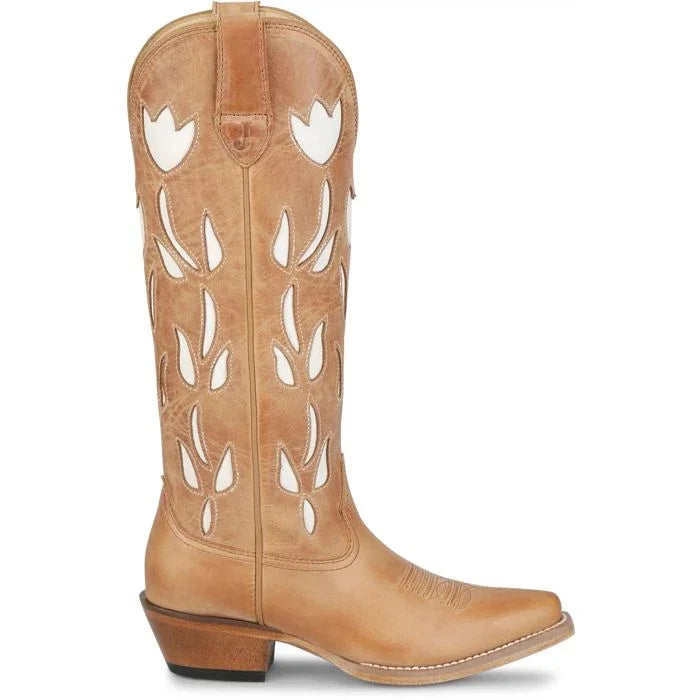 Women's Justin Brown and White May 15" Western Boots