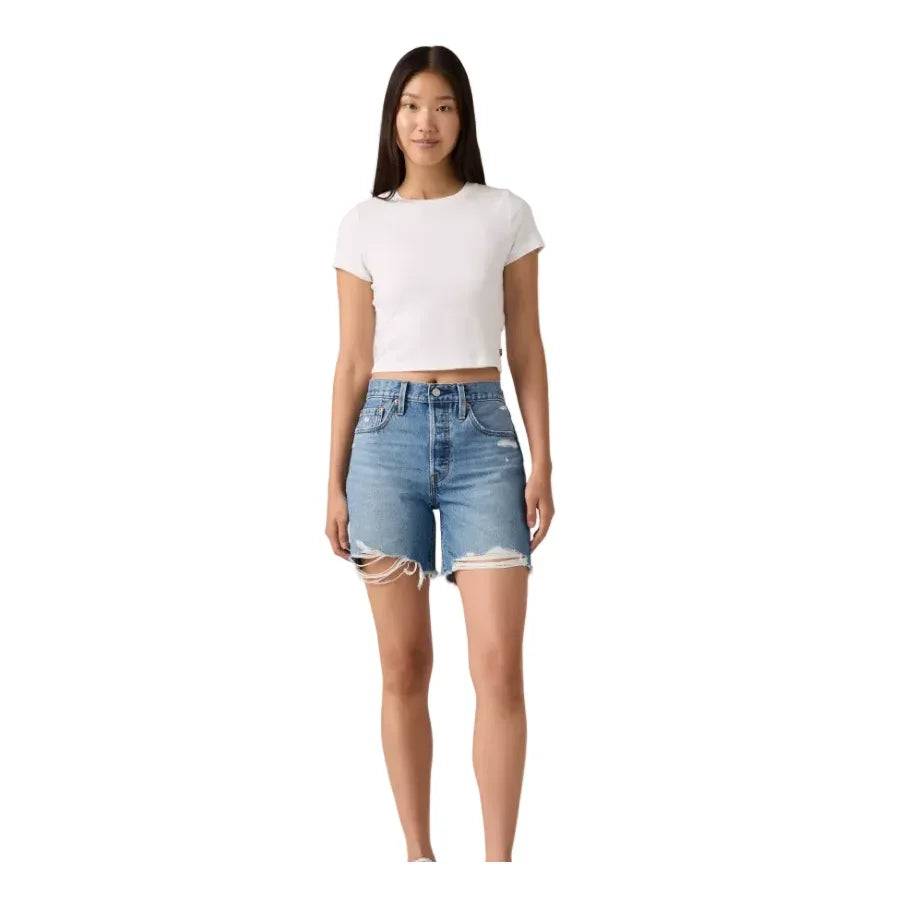 Women's Levi's 501 Mid Thigh Blow Big Horns Shorts 85833-0121