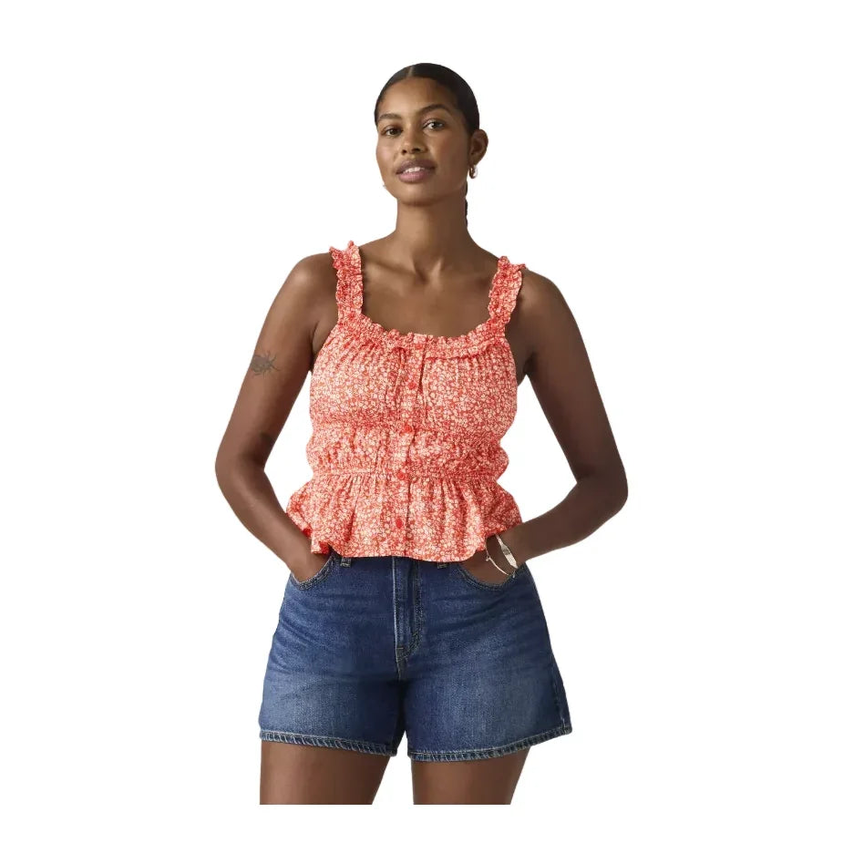 Women's Levi's Vera Sleeveless Blouse Babitz Ditsy Top 006KO-0001