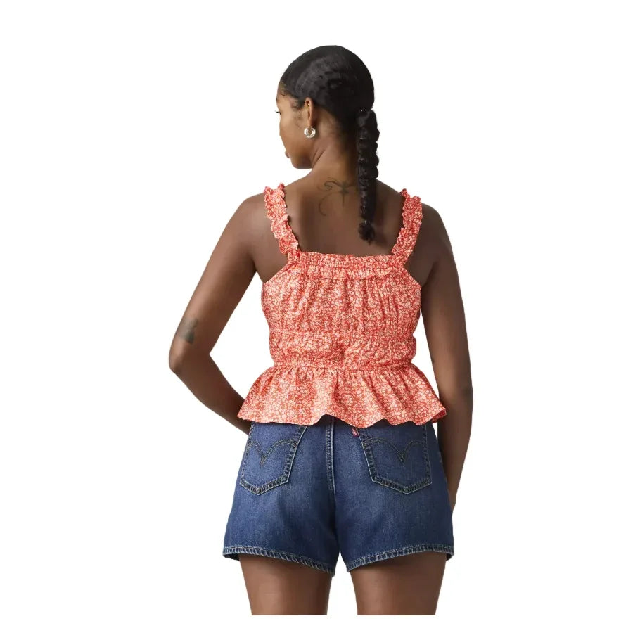 Women's Levi's Vera Sleeveless Blouse Babitz Ditsy Top 006KO-0001