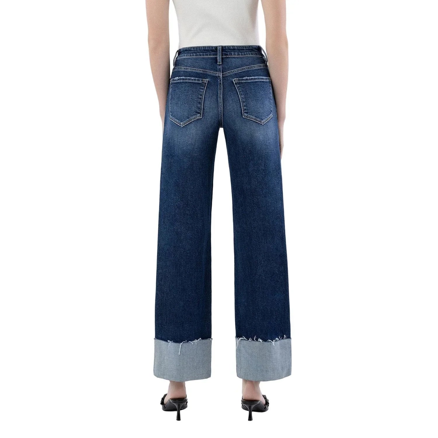 Women's Lovervet High Rise Cuffed Wide Leg Jeans LV1664