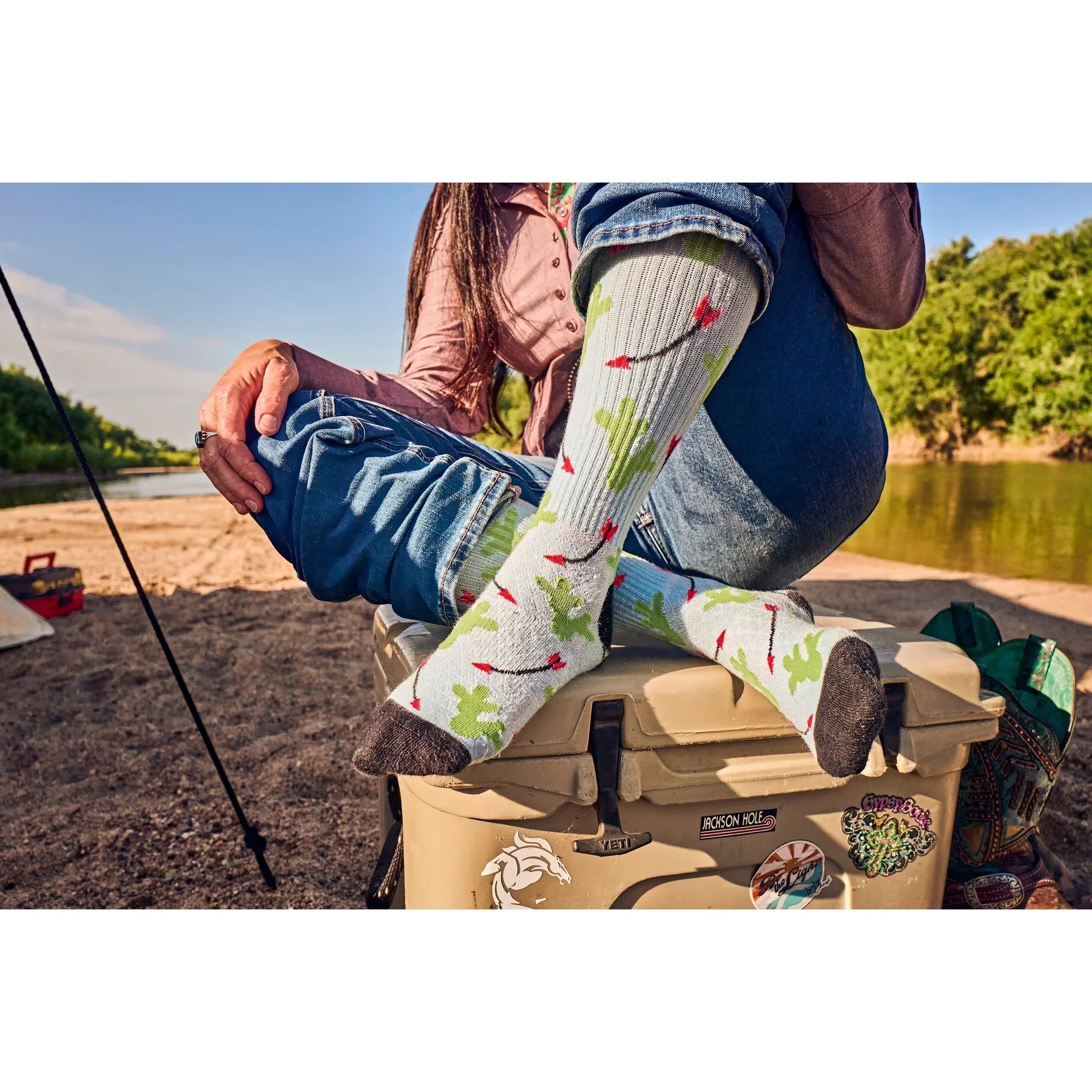 Women's Lucky Chuck Cowboy Compass Performance Boot Socks LC12-12194