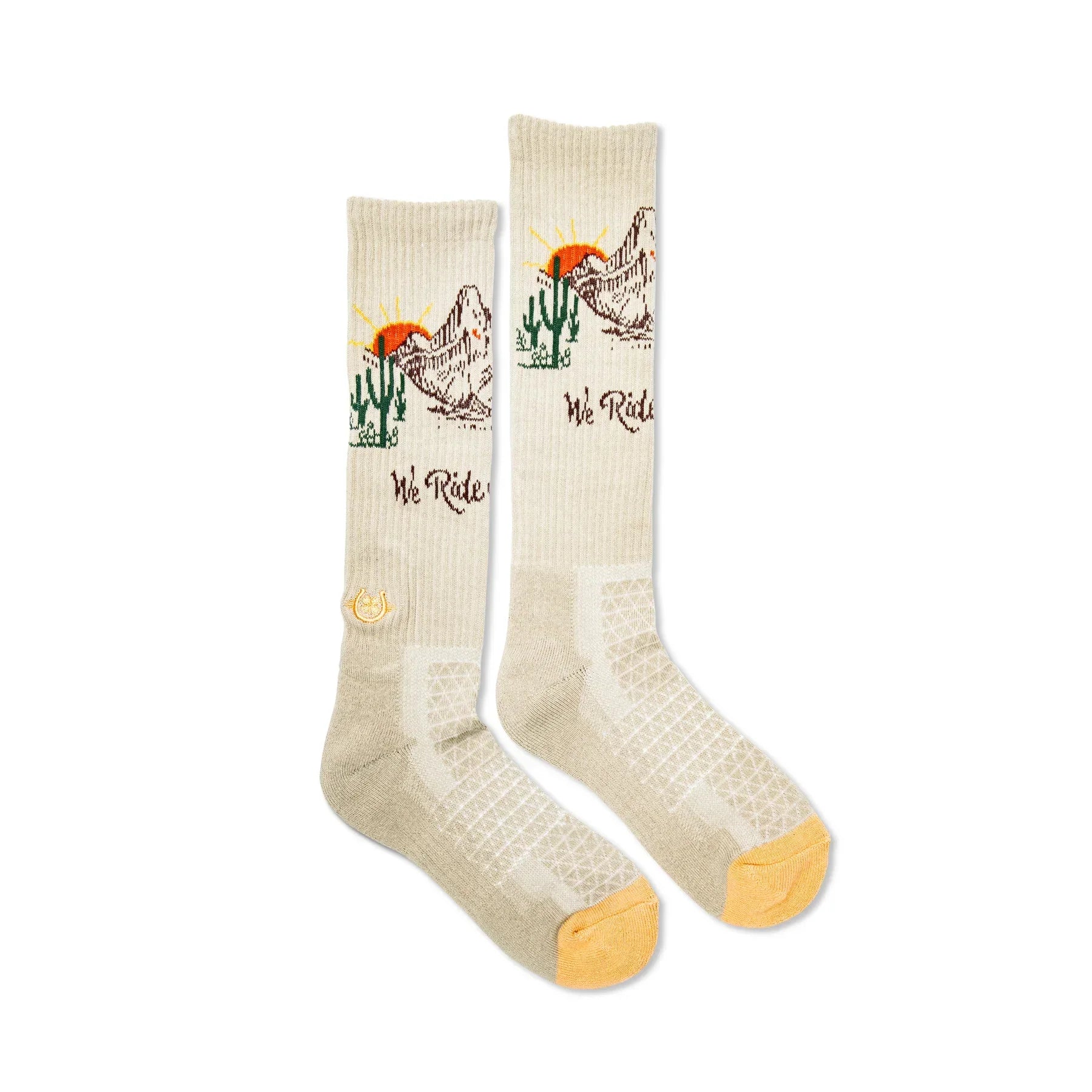 Women's Lucky Chuck We Ride At Dawn Tan Performance Socks LC12-12154