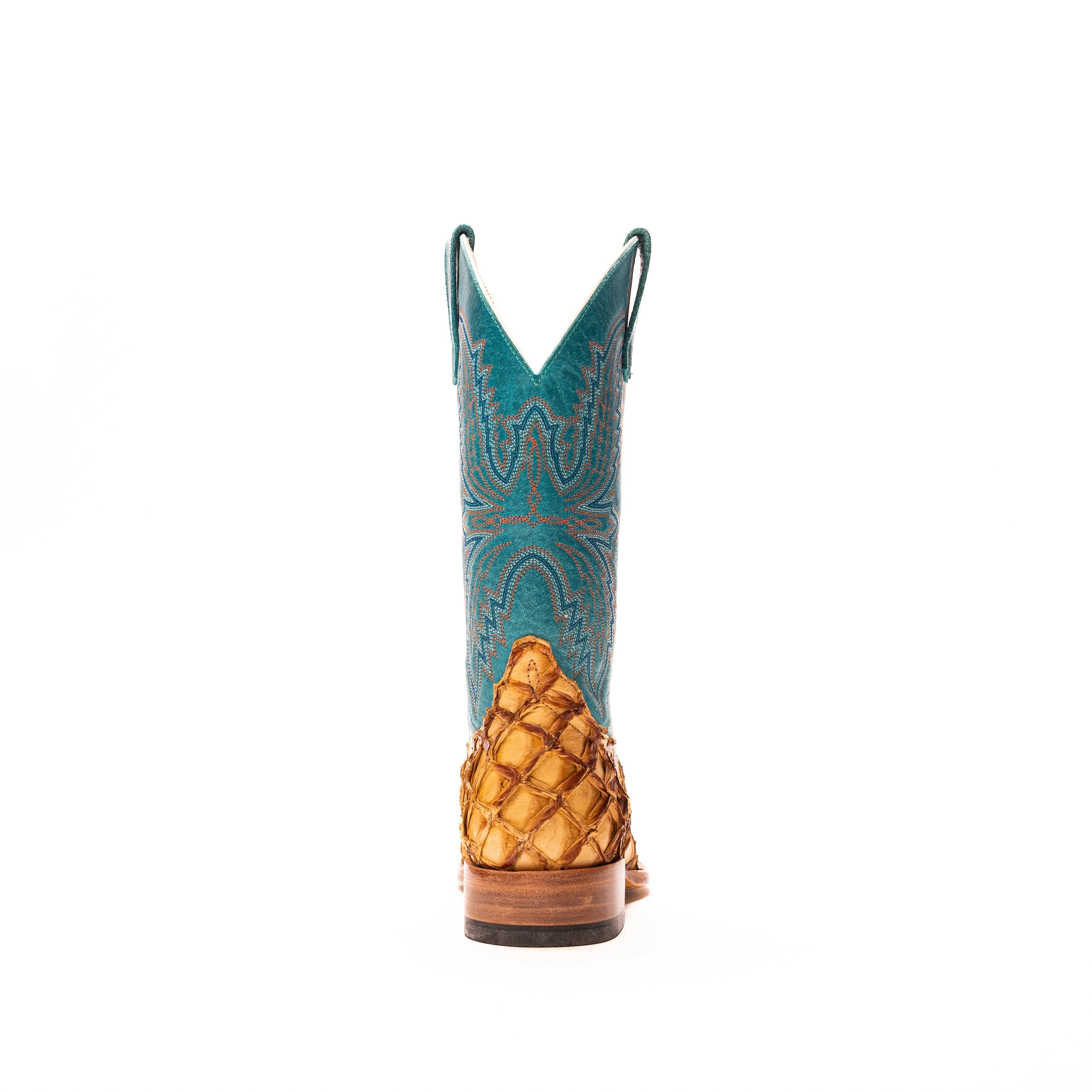 Women's Macie Bean Antique Saddle Big Bass with 12" Turquoise Sinsation Top M2008 - Crazy House Western Wear