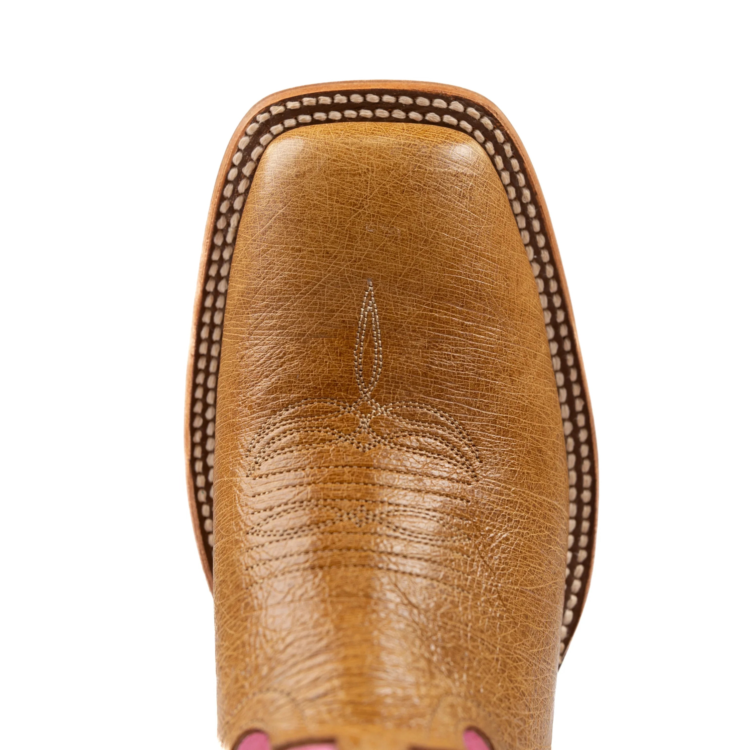 Women's Macie Bean Antique Saddle Smooth Ostrich with Pink Top M2011