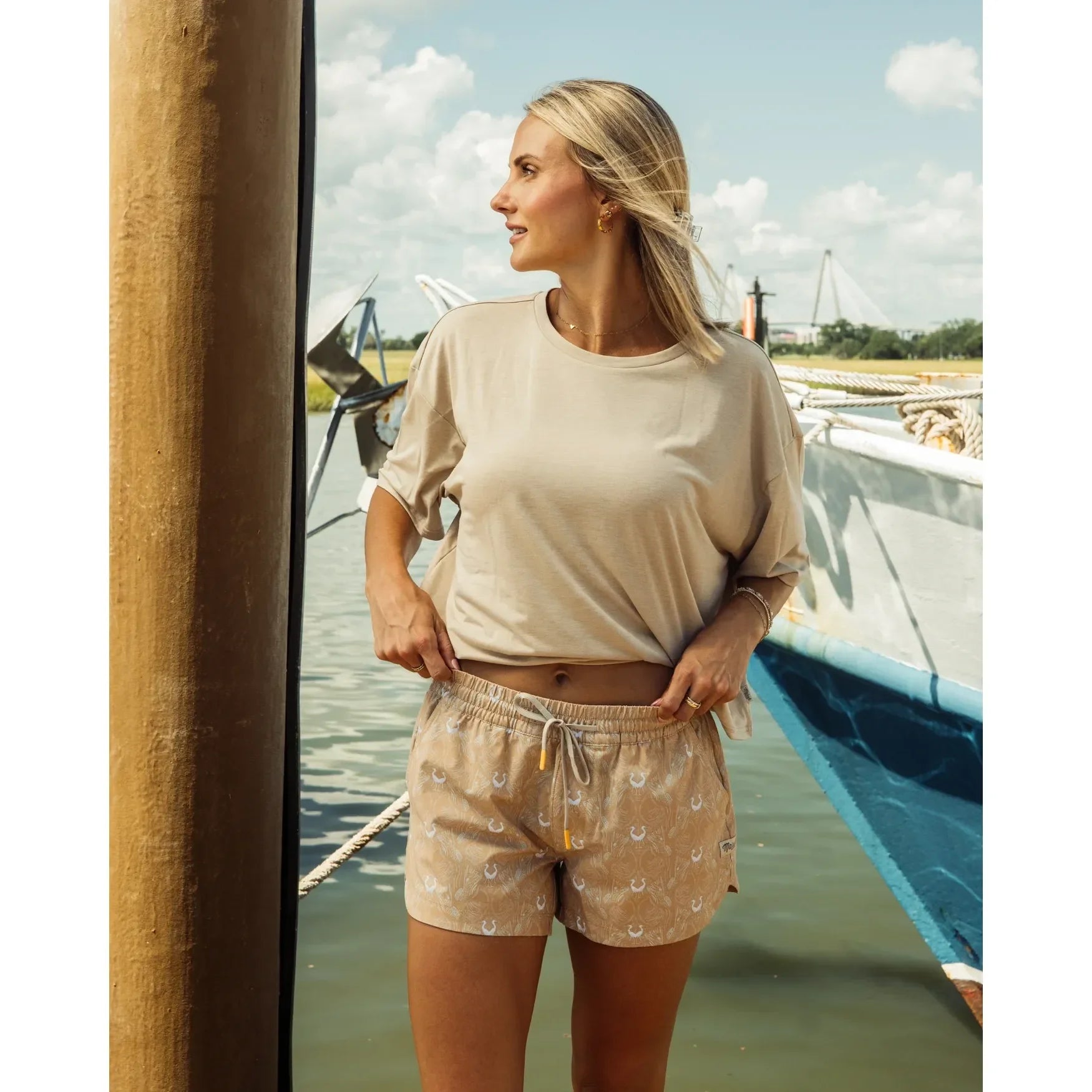 Women's Marsh Wear New Wheat Fulton Volley Shorts WWS5002-NWT