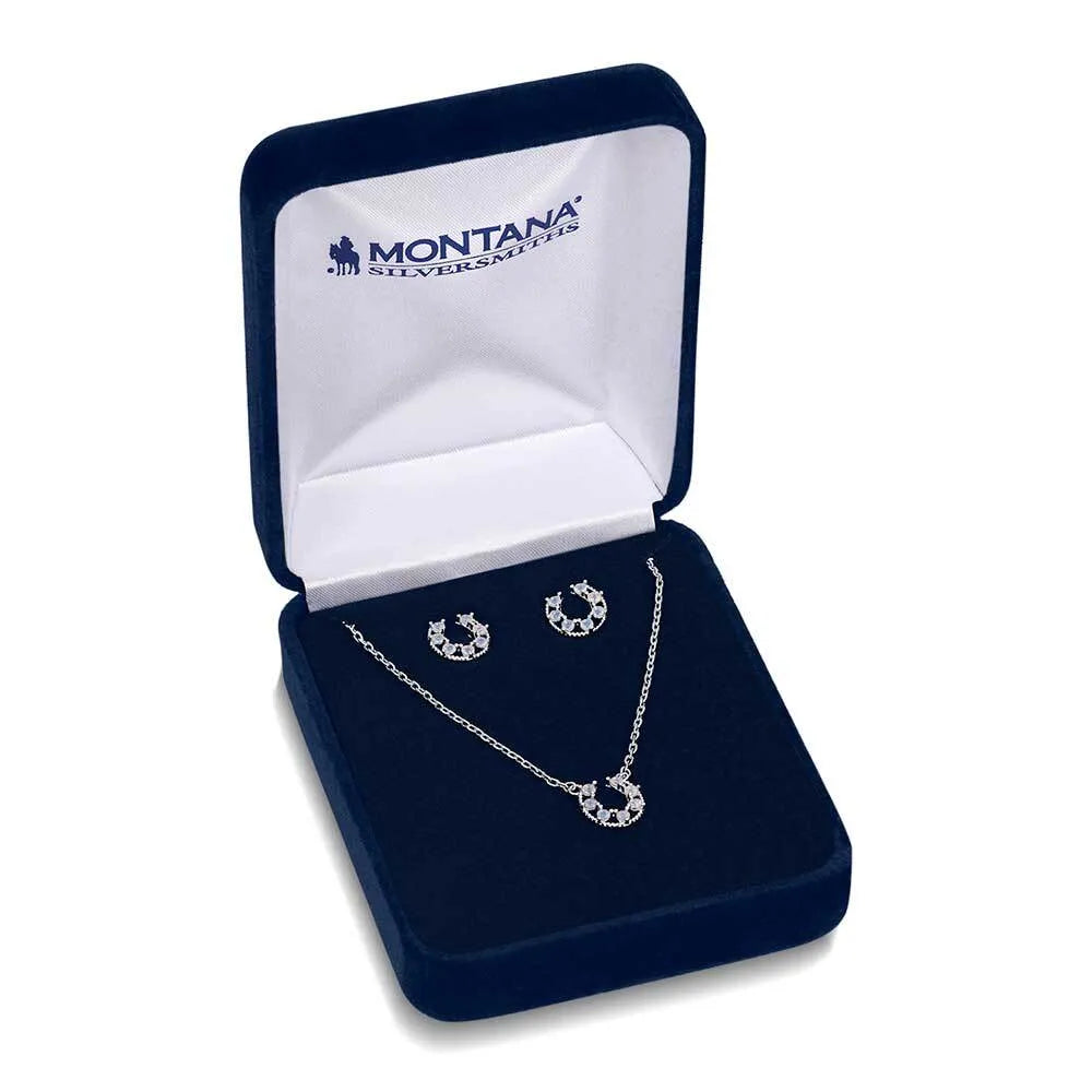 Women's Montana Silversmiths Delicate Glamour Horseshoe Jewelry Set JS5769