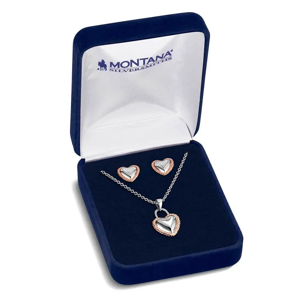 Women's Montana Silversmiths Love You Lots Heart Jewelry Set JS6545