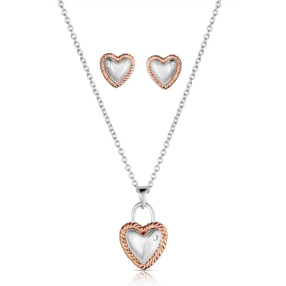 Women's Montana Silversmiths Love You Lots Heart Jewelry Set JS6545