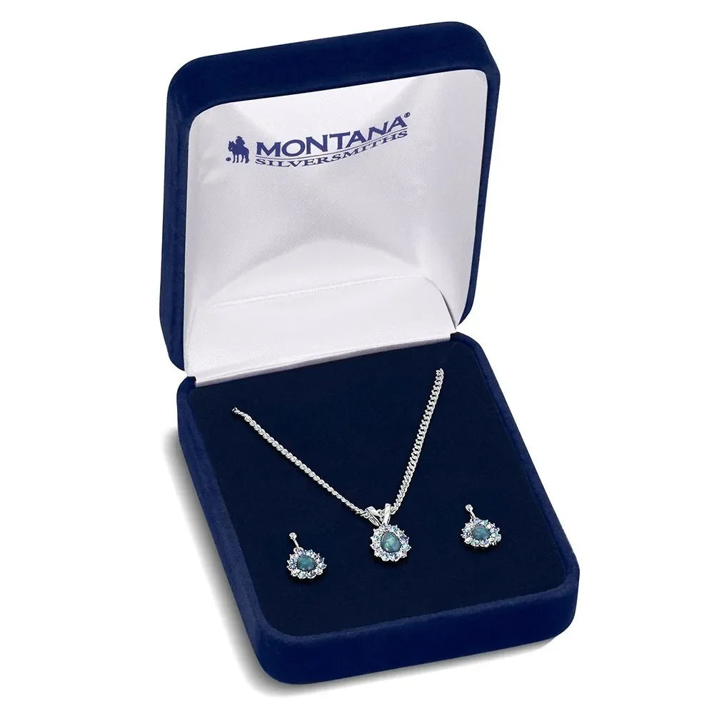 Women's Montana Silversmiths Northern Glow Opal Jewelry Set JS6537
