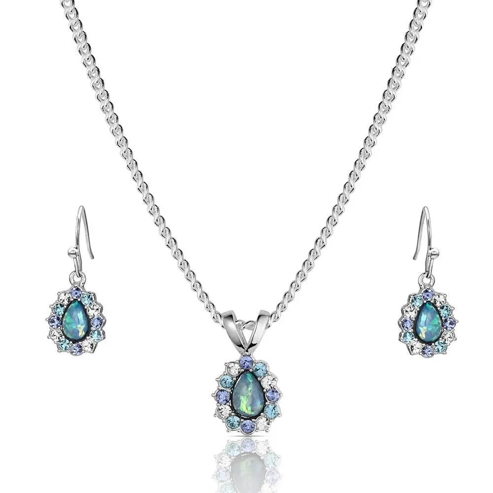 Women's Montana Silversmiths Northern Glow Opal Jewelry Set JS6537