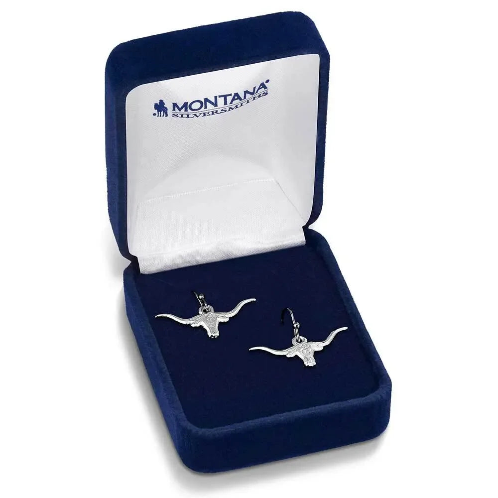 Women's Montana Silversmiths Out West Longhorn Earrings ER6139