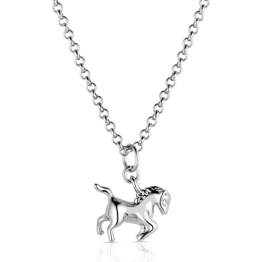 Women's Montana Silversmiths Prancing Horse Necklace NC3381