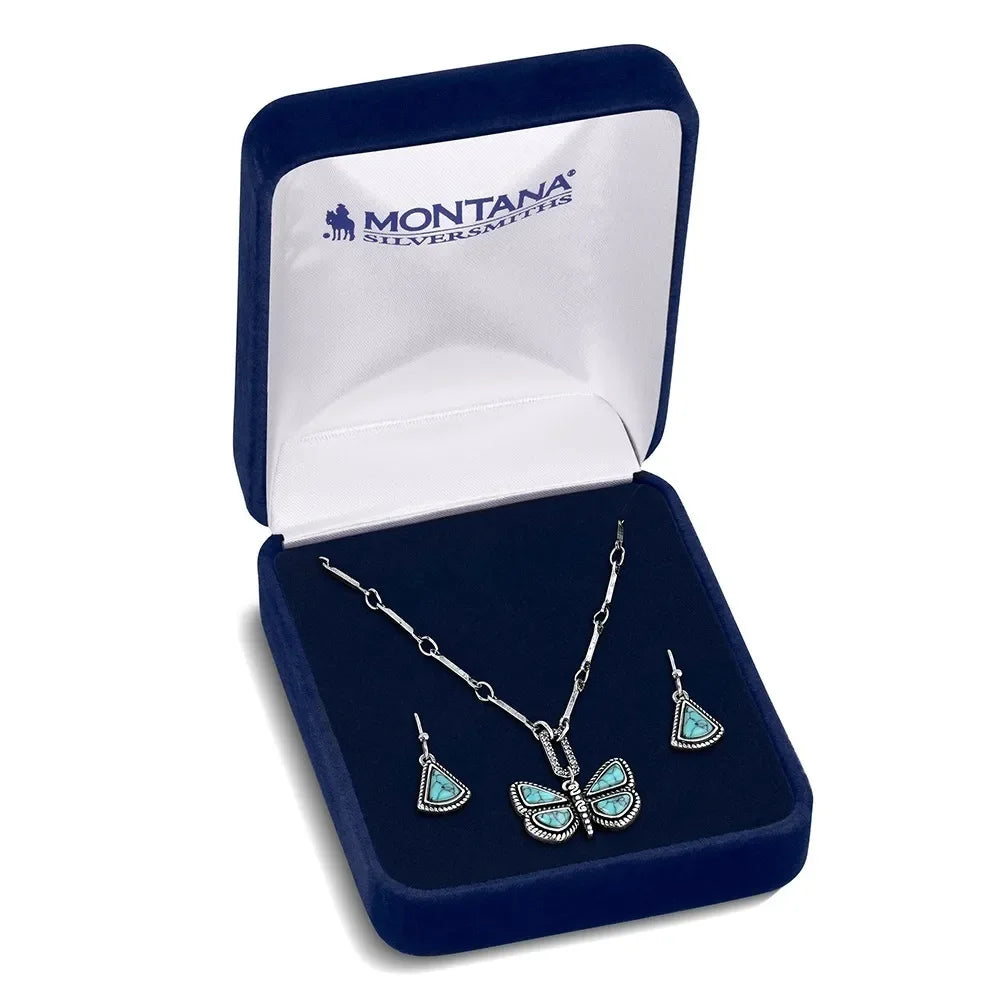 Women's Montana Silversmiths Set Me Free Turquoise Jewelry Set JS6527