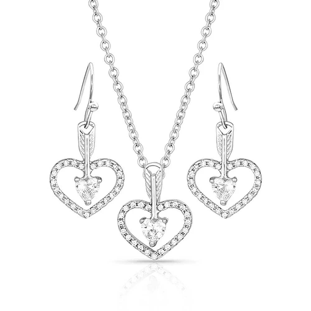Women's Montana Silversmiths Straight To The Heart Arrow Jewelry Set JS3198