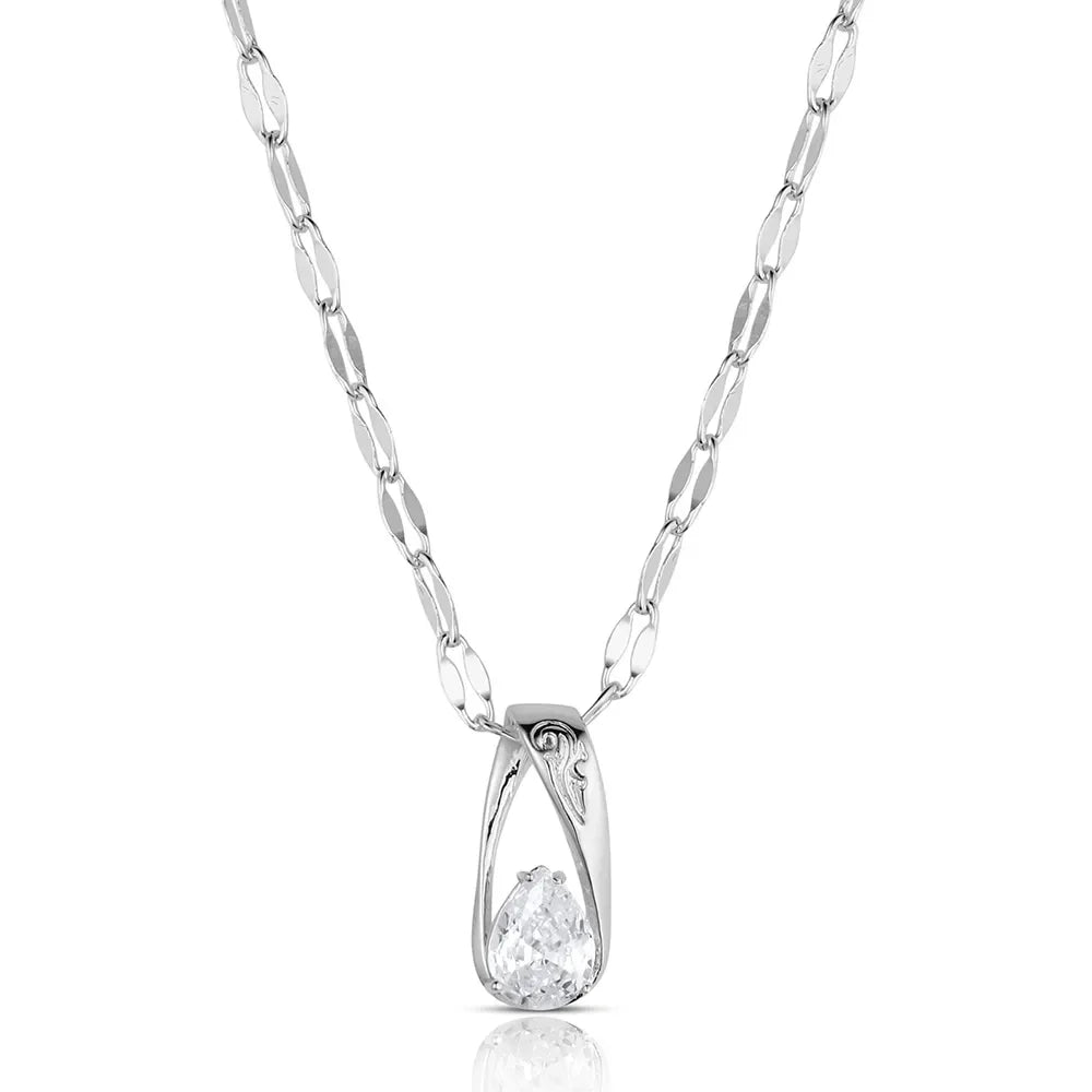 Women's Montana Silversmiths Whispered Horizon Crystal Necklace NC6554