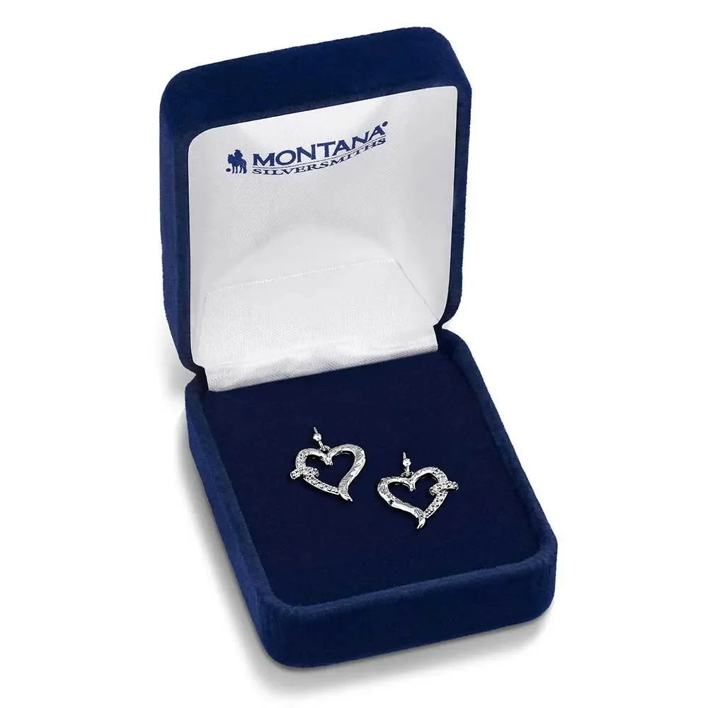 Women's Montana Silversmiths With Love Heart Earrings ER6226