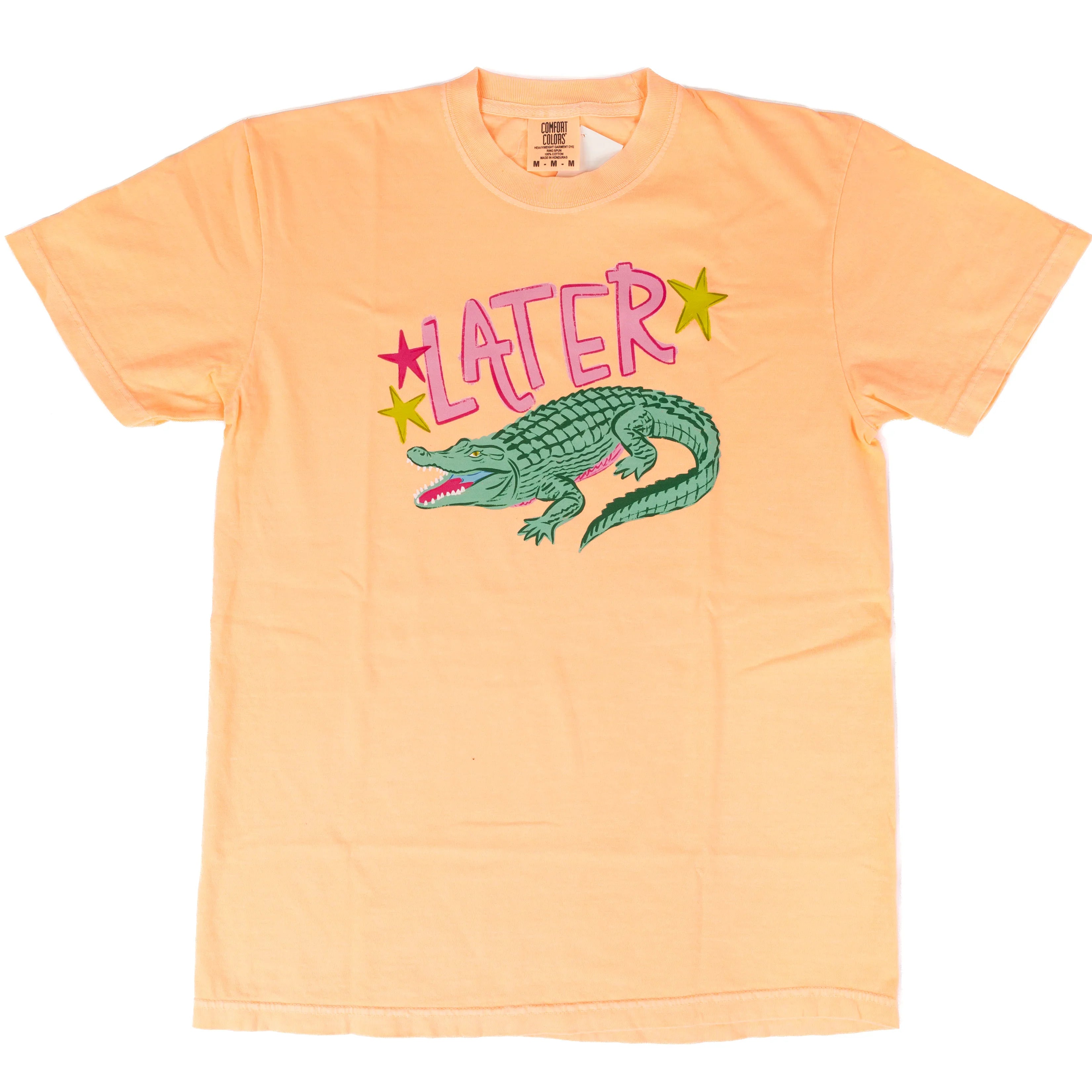 Women's Neon Cantaloupe "Later Gator - After While Crocodile" T-shirt