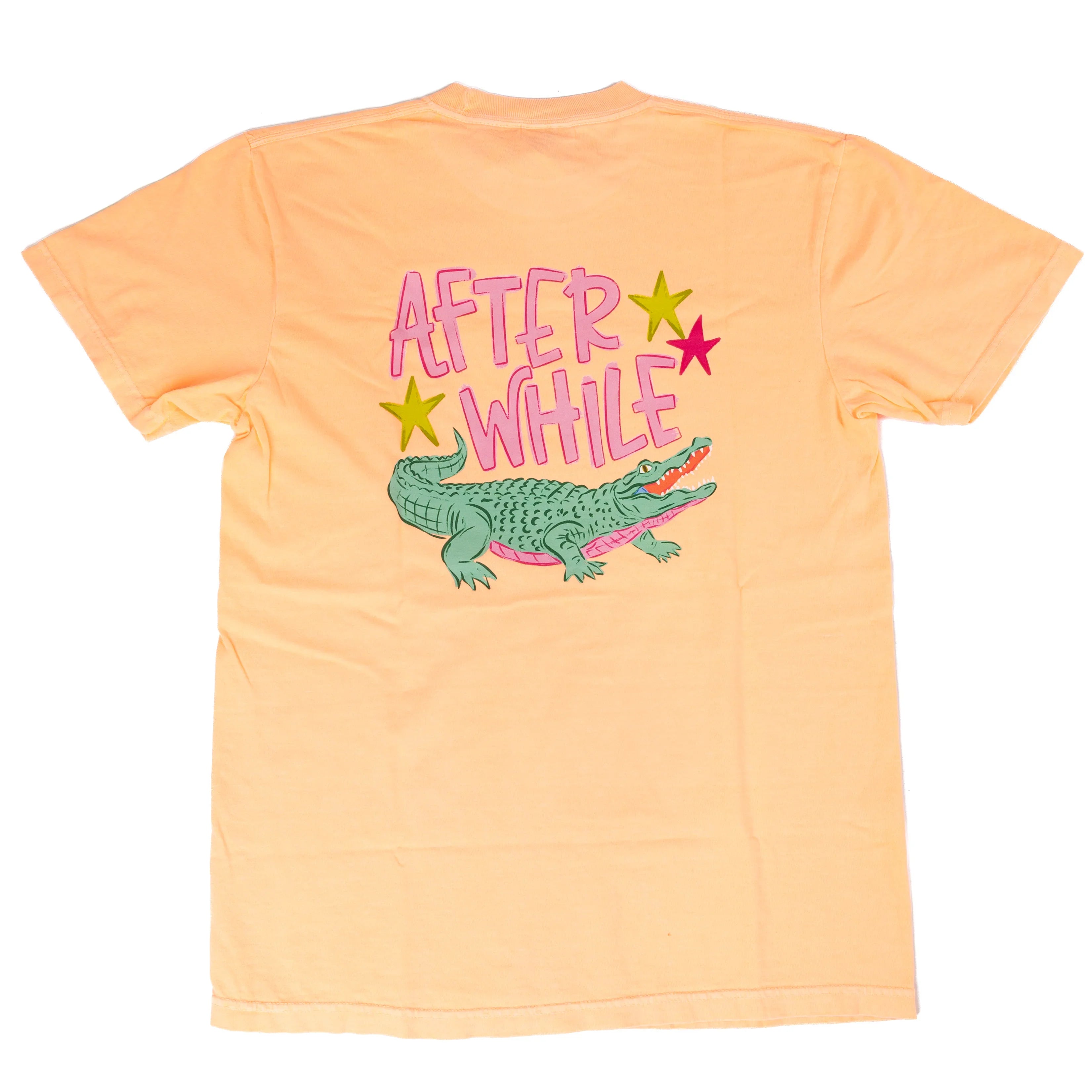 Women's Neon Cantaloupe "Later Gator - After While Crocodile" T-shirt